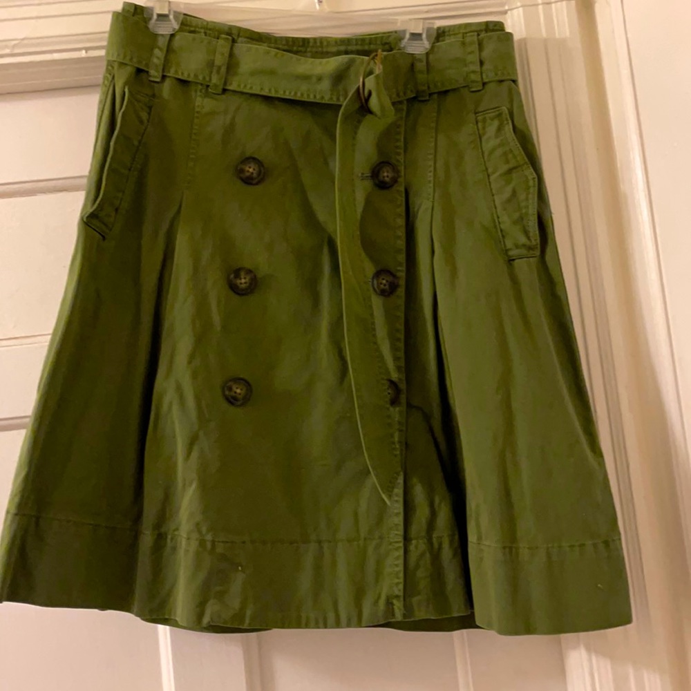 J. CREW trendy green swing skirt